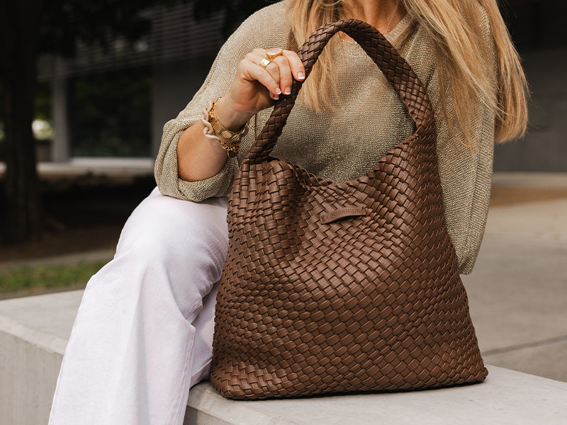 Large woven bag on sale